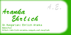 aranka ehrlich business card